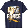 imageStar Wars Use The Force Luke Skywalker Graphic TShirt TShirtNavy Blue