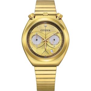imageCitizen Quartz Star Wars Mens Watch Stainless SteelGoldTone Bracelet  Gold Dial  C3PO
