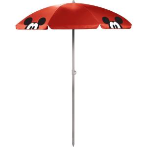 imagePICNIC TIME Outdoor Canopy Sunshade Beach Umbrella 55 Small Patio Umbrella Beach Chair UmbrellaDisney Mickey Mouse  Red