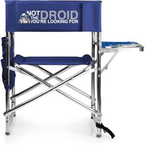 imagePICNIC TIME Star Wars R2D2 Sports Chair with Side Table Beach Chair Camp Chair for Adults Navy BlueStar Wars R2d2  Navy Blue