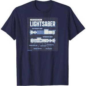 imageStar Wars  Luke Skywalker Lightsaber Schematic TShirtNavy Blue