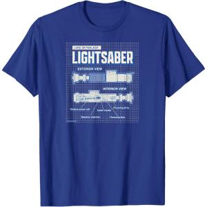 imageStar Wars  Luke Skywalker Lightsaber Schematic TShirtRoyal Blue