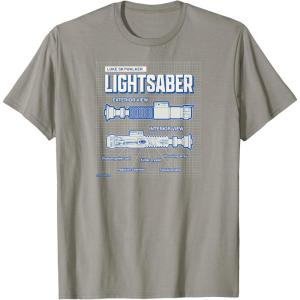 imageStar Wars  Luke Skywalker Lightsaber Schematic TShirtSlate Grey