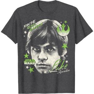imageStar Wars  Luke Skywalker Portrait TShirtDark Heather Grey