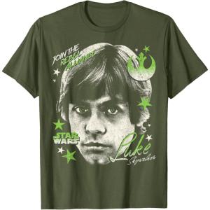 imageStar Wars  Luke Skywalker Portrait TShirtOlive Green