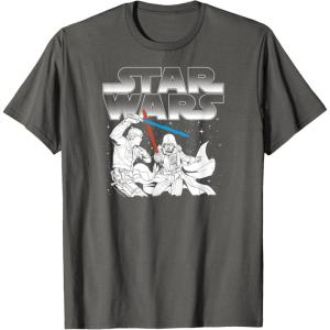 imageStar Wars  Luke vs Vader TShirtAsphalt Grey