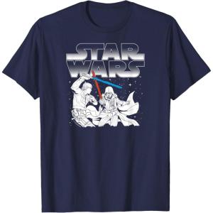 imageStar Wars  Luke vs Vader TShirtNavy Blue