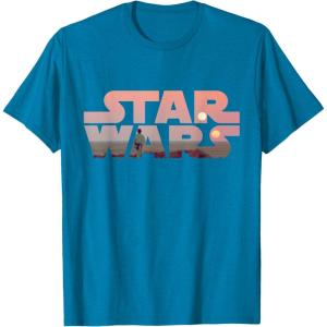 imageStar Wars Logo Luke Skywalker Tatooine TShirt TShirtSapphire Blue