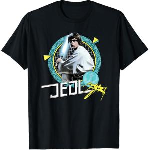 imageStar Wars Luke Skywalker Jedi 90s Throwback TShirt TShirtBlack
