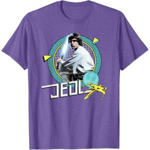 imageStar Wars Luke Skywalker Jedi 90s Throwback TShirt TShirtPurple Heather