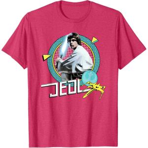 imageStar Wars Luke Skywalker Jedi 90s Throwback TShirt TShirtRed Heather