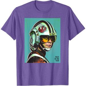 imageStar Wars Luke Skywalker Pilot of the Year TShirtPurple Heather