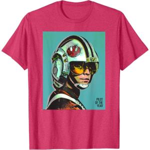 imageStar Wars Luke Skywalker Pilot of the Year TShirtRed Heather