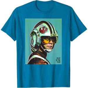 imageStar Wars Luke Skywalker Pilot of the Year TShirtSapphire Blue