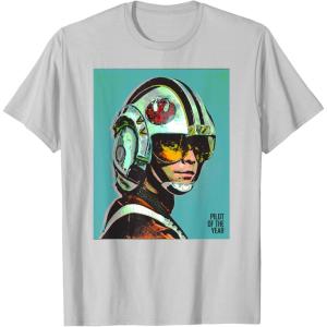 imageStar Wars Luke Skywalker Pilot of the Year TShirtSilver Grey