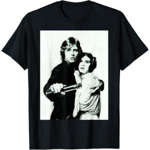 imageStar Wars Luke Skywalker Princess Leia Twins Graphic TShirt TShirtBlack