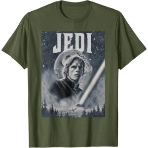 imageStar Wars Luke Skywalker Return of the Jedi Retro TShirt TShirtOlive Green