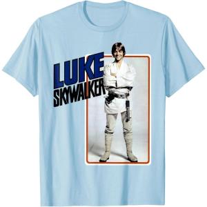 imageStar Wars Luke Skywalker Smiling Card Graphic TShirt TShirtBaby Blue
