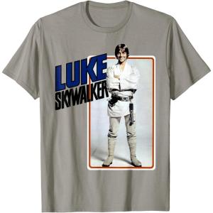 imageStar Wars Luke Skywalker Smiling Card Graphic TShirt TShirtSlate Grey