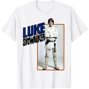 imageStar Wars Luke Skywalker Smiling Card Graphic TShirt TShirtWhite