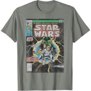 imageStar Wars Luke Skywalker Vintage Comic Cover TShirtOlive Heather
