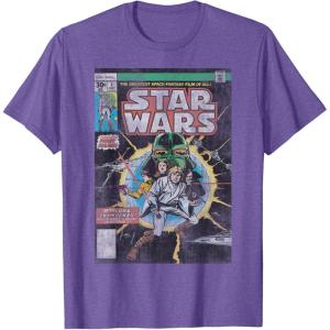 imageStar Wars Luke Skywalker Vintage Comic Cover TShirtPurple Heather