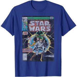 imageStar Wars Luke Skywalker Vintage Comic Cover TShirtRoyal Blue