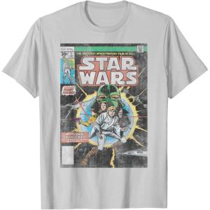 imageStar Wars Luke Skywalker Vintage Comic Cover TShirtSilver Grey