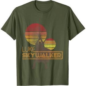 imageStar Wars Retro Luke Skywalker Silhouette Suns TShirt TShirtOlive Green