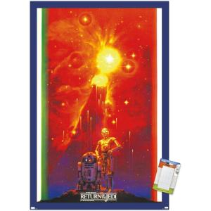 imageStar Wars Return of the Jedi  Droid Celebration Wall Poster 34Lquot x 224Wquot Premium Unframed VersionPremium Poster  Mount Bundle