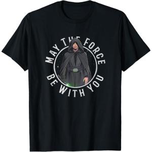 imageStar Wars The Mandalorian Retro Luke Skywalker Circle TShirtBlack