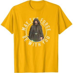 imageStar Wars The Mandalorian Retro Luke Skywalker Circle TShirtGolden Yellow