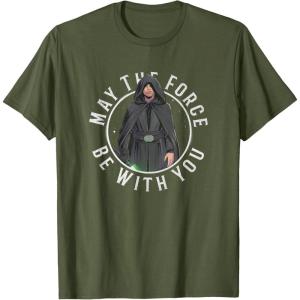 imageStar Wars The Mandalorian Retro Luke Skywalker Circle TShirtOlive Green