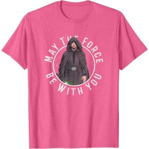 imageStar Wars The Mandalorian Retro Luke Skywalker Circle TShirtPink Heather