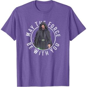 imageStar Wars The Mandalorian Retro Luke Skywalker Circle TShirtPurple Heather
