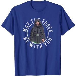 imageStar Wars The Mandalorian Retro Luke Skywalker Circle TShirtRoyal Blue