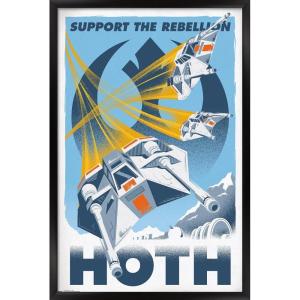 imageTrends International 24x36 Star WarsHoth Premium Wall Poster 22375quot x 34quotBlack Framed Version