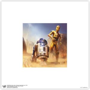 imageTrends International Gallery Pops Star Wars Saga  Moments Edge R2D2 and C3PO Wall Art Wall Poster 1200quot x 1200quot Black Frame VersionUnframed Version