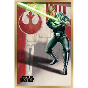 imageTrends International Star Wars Return of The Jedi  Luke Wall Poster 34L x 224W Premium Unframed VersionGold Framed Version
