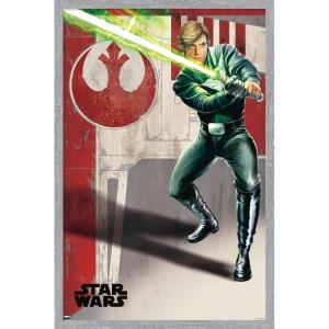 imageTrends International Star Wars Return of The Jedi  Luke Wall Poster 34L x 224W Premium Unframed VersionGray Framed Version