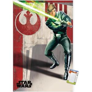 imageTrends International Star Wars Return of The Jedi  Luke Wall Poster 34L x 224W Premium Unframed VersionPremium Poster  Mount Bundle