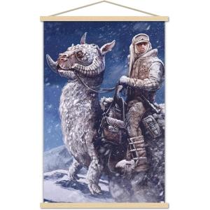 imageTrends International Star Wars The Empire Strikes Back by AJ Frena Wall Poster 34L x 224W Premium Unframed VersionPremium Print and Beechwood Hanger Bundle