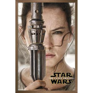 imageTrends International Star Wars The Force Awakens  Rey Portrait Wall Poster 22375quot x 34quot Premium Unframed VersionBronze Framed Version