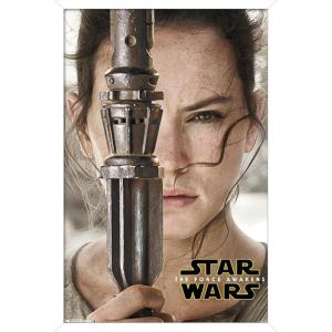 imageTrends International Star Wars The Force Awakens  Rey Portrait Wall Poster 22375quot x 34quot Premium Unframed VersionWhite Framed Version