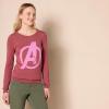 imageAmazon Essentials Disney  Marvel  Star Wars Womens Lightweight Crewneck SweatersAvengers Logo  Womens