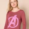 imageAmazon Essentials Disney  Marvel  Star Wars Womens Lightweight Crewneck SweatersAvengers Logo  Womens