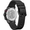 imageCitizen EcoDrive Mens Star Wars Darth Vader Chronograph Watch with Black Ion Plated Case Red Accents and Black Leather Strap Luminous Date 44mm Model CA076904W