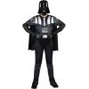 imageSTAR WARS Darth Vader Official Youth Deluxe Costume  Padded Jumpsuit with Gloves Detachable Cape and Plastic MaskExtra Small
