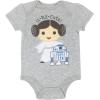 imageSTAR WARS Princess Leia Infant Baby Girls Bodysuit ampamp Sleeveless Romper SetGrey