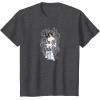 imageStar Wars  Leia Girls Run The World TShirtDark Heather Grey